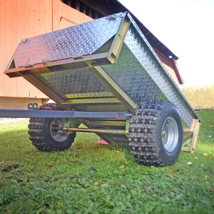 Kellfri Tipvogn ATV 500 Kg. Med Galvaniseret Dørkplade